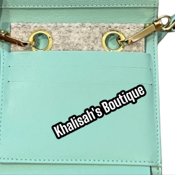 BNIB!! VERY Rare!!! Chanel Wallet LARGE Trifold Tiffany Blue Caviar Belt Bag GHW - Picture 8 of 13